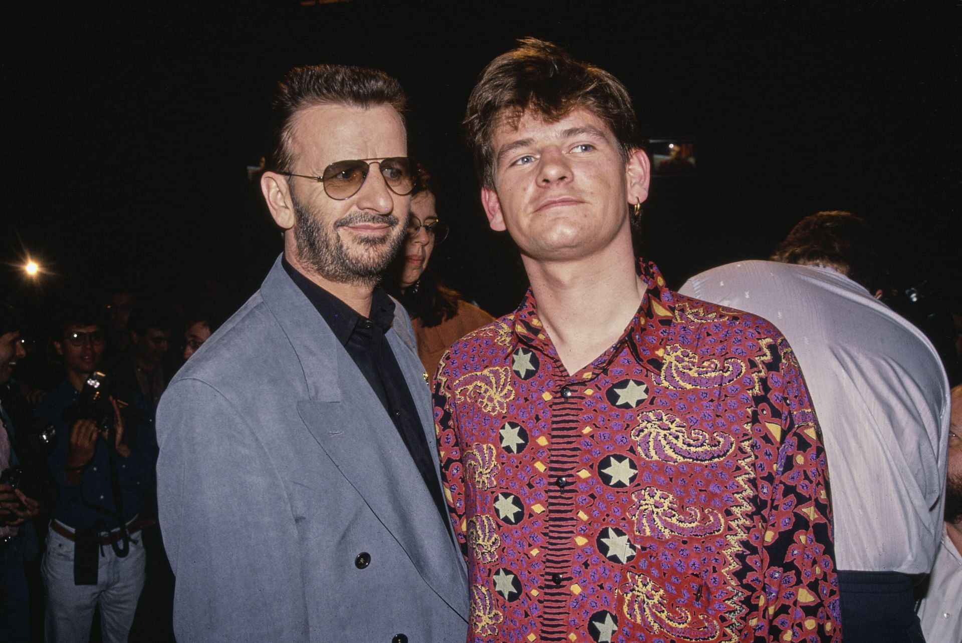Ringo Starr with son Zak Starkey - (Photo by Vinnie Zuffante/Getty Images)